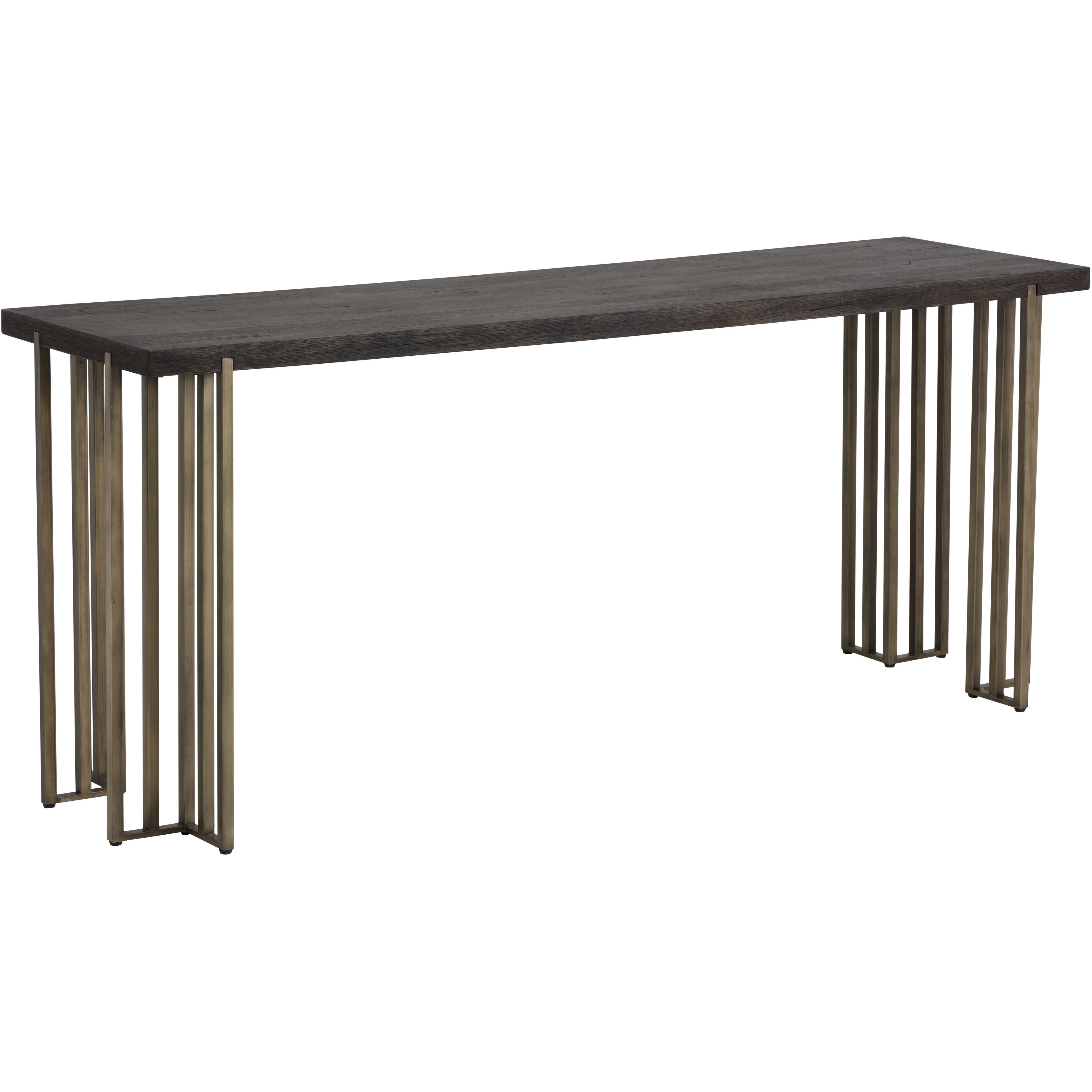 Alto 71 X 20 inch Espresso / Antique Brass Console Table